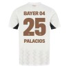 Maillot de Supporter Bayer 04 Leverkusen Exequiel Palacios 25 Extérieur 2024-25 Pour Homme